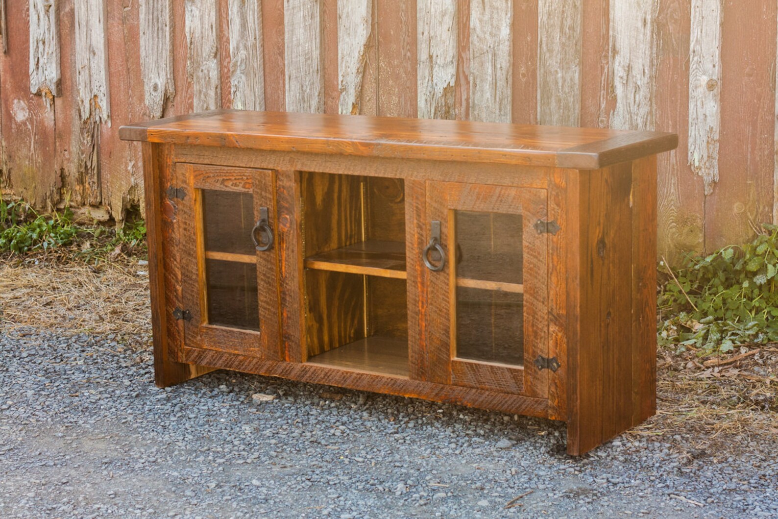 Media Console Wood TV Stand Console Antique Media Console Etsy