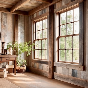 Pre-finished Reclaimed Wood Baseboard Trim, Rustic Baseboard Trim, Reclaimed Wood Trim Board, Minimum order 20 linear feet.