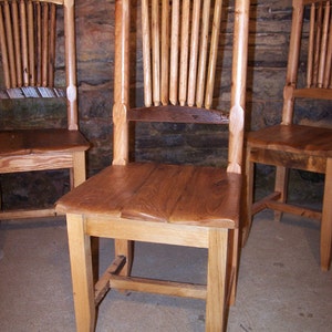 Wormy Chestnut Chair, Dining Chair, Antique Oak Chair, Rustic Chair, Wood Chair With Back image 4
