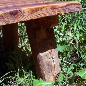 Rustic Coffee Table, Square Wood Table, Modern Farmhouse Coffee Table, Bohemian Home Decor, Hand Hewn Table, Pine Coffee Table, Handmade image 3