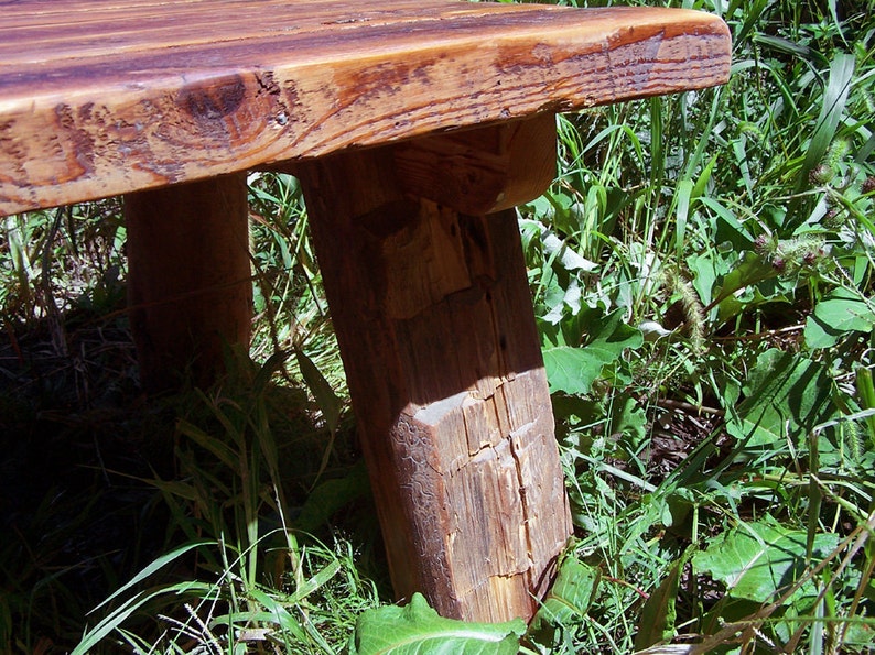 Rustic Coffee Table, Square Wood Table, Modern Farmhouse Coffee Table, Bohemian Home Decor, Hand Hewn Table, Pine Coffee Table, Handmade image 3