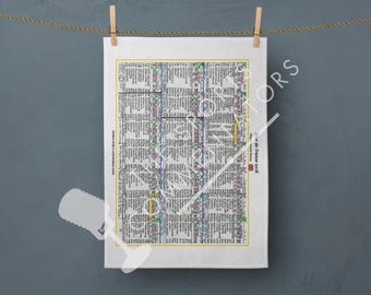 Tea Towel: Tour de France, 2018. Geraint Thomas wins. Carlton Kirby