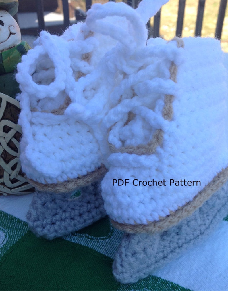 Instant Download Figure Skates Crochet Pattern image 1