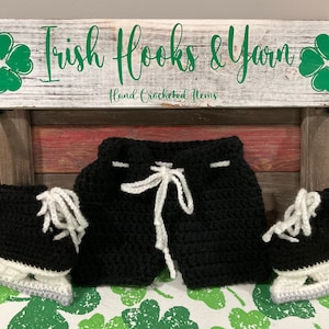 Hockey Skate booties and hockey pants in three sizes