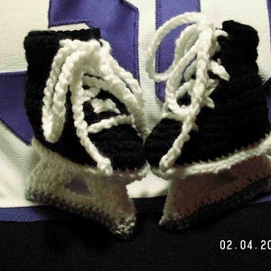 Hockey Skate booties and an earflap hat in an NHL Set now in three sizes image 5