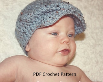 Instant Download Donegal Cap Crochet Pattern for Newborns to Adults