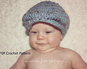 Instant Download Donegal Cap Crochet Pattern for Newborns to Adults