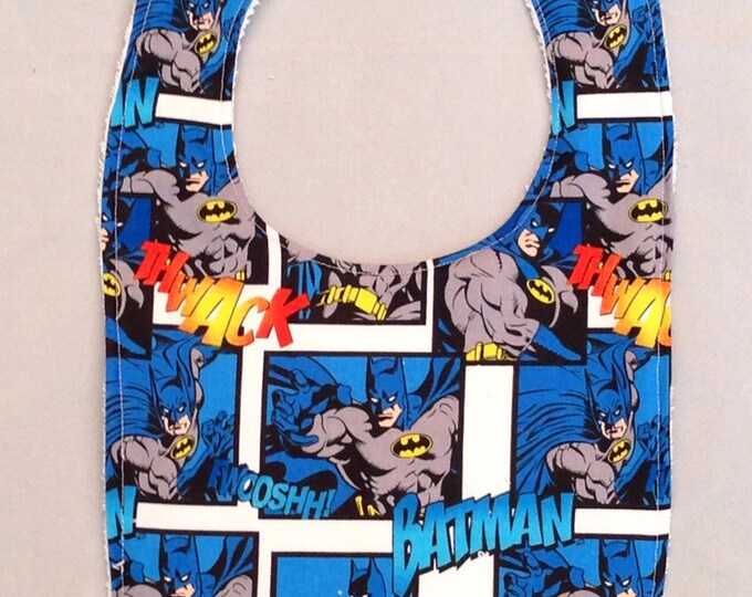 Baby Batman Bib 13x 7.5 Ready to Ship Etsy