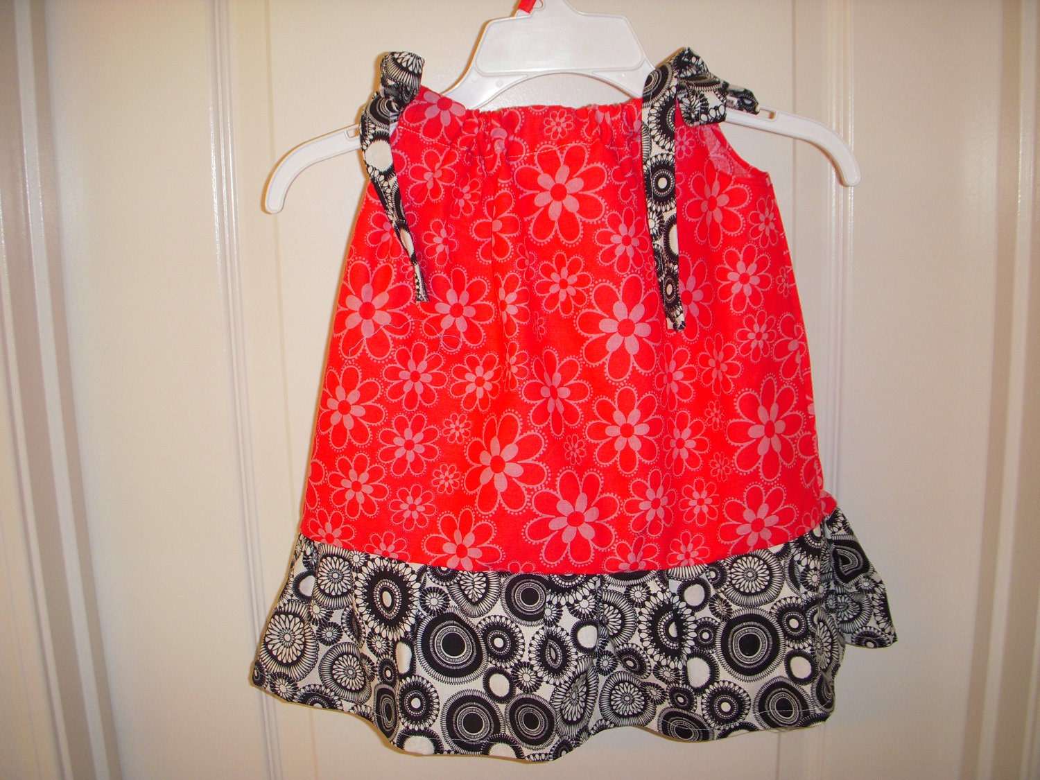 Girls Ruffle Pillowcase Dress 2 in 1 Red and Black Size 12 to Etsy