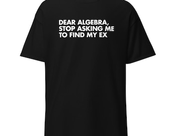 おもしろ代数科学Tシャツ、オタク数学ユーモアTシャツ