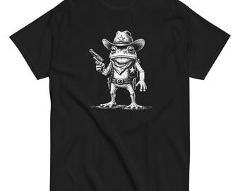 Cowboy Frog Shirt, Funny Western Frog T-Shirt, Vintage Cowboy Graphic Tee, Country Humor Shirt