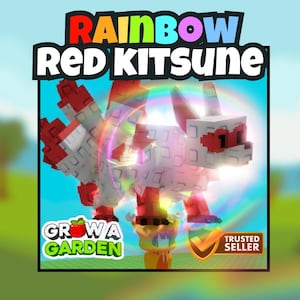 Rainbow Red Kitsune (Prismatic Pet)| Grow a Garden