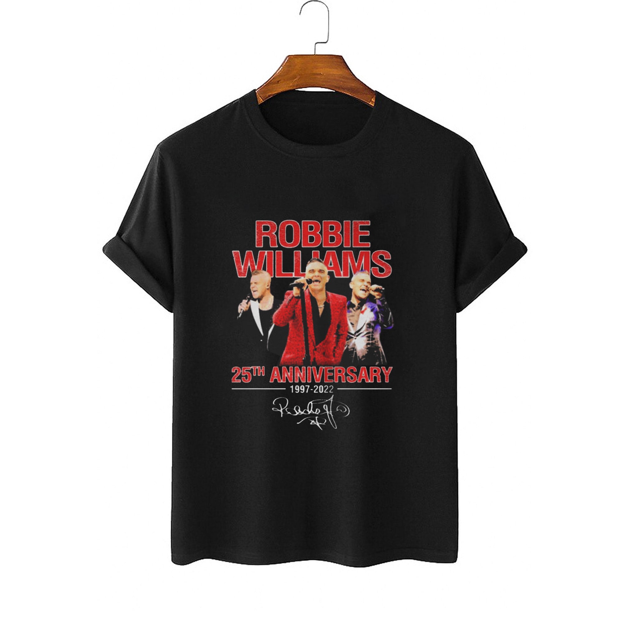 Discover Robbie Williams 25. Jahrestag 1997-2022 Thank You For The Memories T-shirt