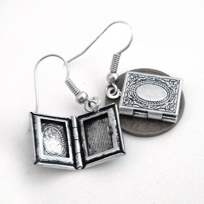 Keepsake Silver Locket Earrings image 3