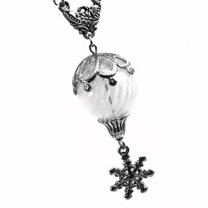 Snow Flurries Hot Air Balloon Necklace Jewelry Jewellery image 1