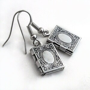 Keepsake Silver Locket Earrings image 2