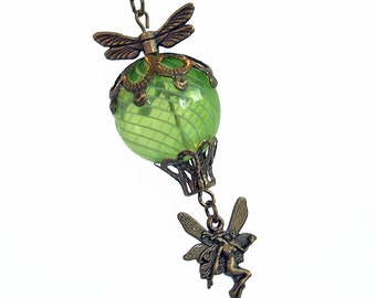 Flight of the Absinthe Fairy - Hot Air Balloon Necklace Jewelry Jewellery