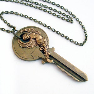 Key Necklace Handmade Jewelry Goddess Key Pendant image 2