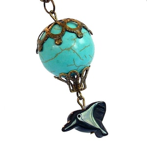 Albuquerque Dreams - Turquoise Howlite Hot Air Balloon Necklace Jewelry Jewellery Pendant