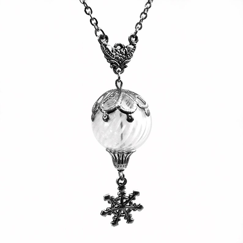 Snow Flurries Hot Air Balloon Necklace Jewelry Jewellery image 2