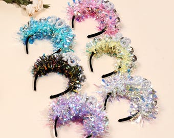Serre-tête à Boules Lumineuses Pour Fêtes - Bandeau Cheveux Clignotant Enfants Adultes, Piles Incluses