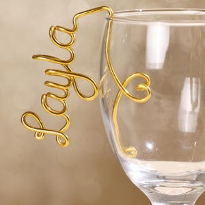 Personalized Name Wine Glass Charms, Custom Wedding Seating Card Settings, Wine Lover Gifts, Party Champagne Glass Labels, Decorations.