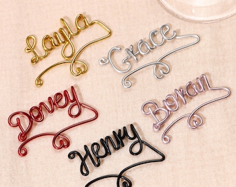 Custom Name Wine Glass Rim Decorations, Personalized Wedding Place Card Settings, Wine Lover Gifts,Party Champagne Glass Labels, Decorations