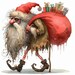 Grumpy Santa Clipart 10 High Res Watercolor Jpgs for Junk Journals ...