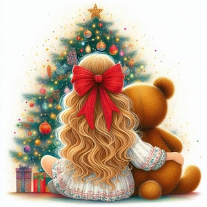 Ragazza di Natale Clipart 10 ad alta risoluzione Acquerello JPG per Junk Journals Scrapbooking Card Making Download digitale Inverno acquerello Inverno accogliente