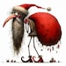 Grumpy Santa Clipart 10 High Res Watercolor Jpgs for Junk Journals ...