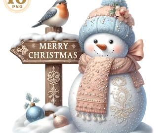 Snowman clipart, snowman png, Christmas snowman clipart, cute snowman clipart, winter clipart, Christmas clipart Snowman illustration