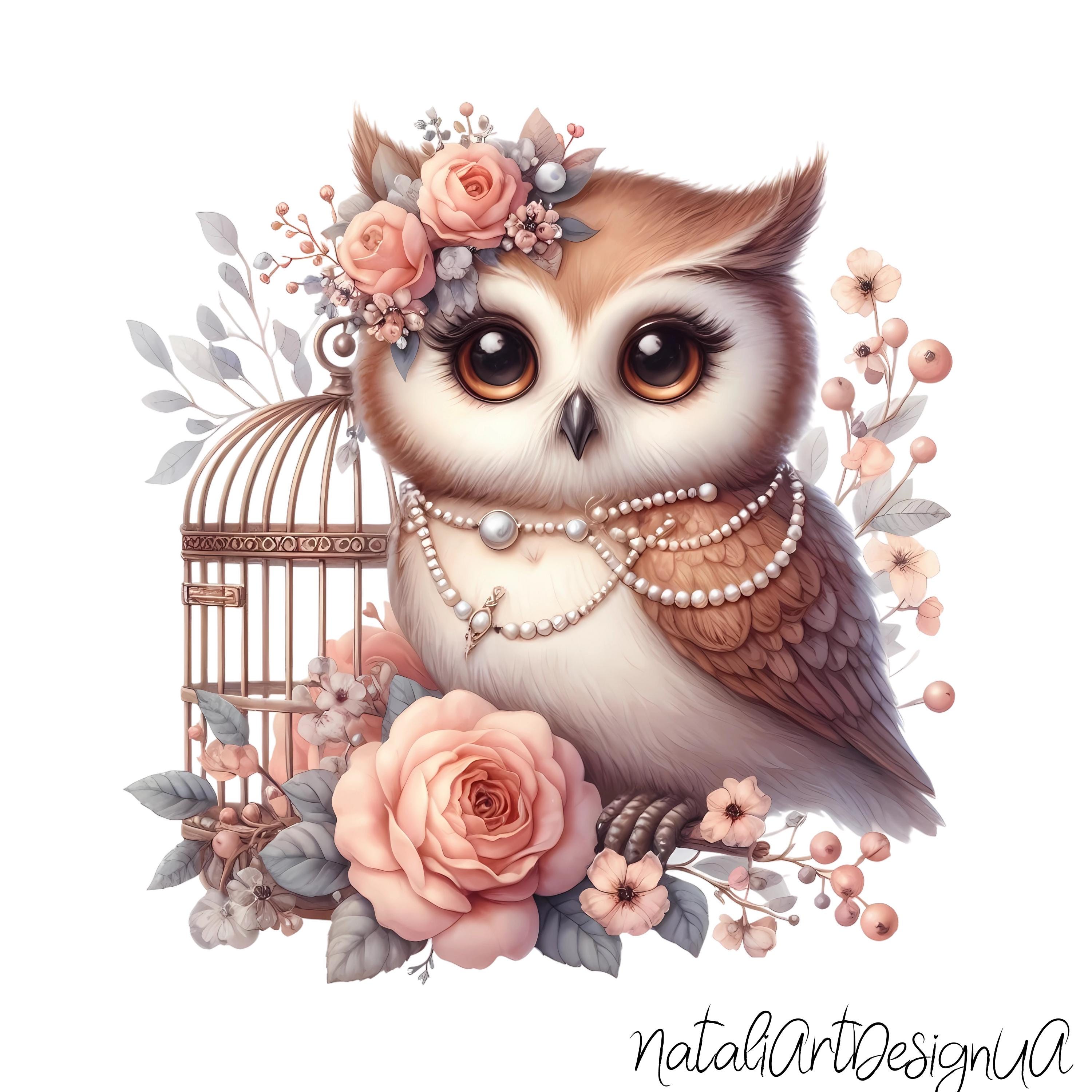 Owl Clipart, Owl Png, Owl Sublimation Design, Cute Owl Clipart, Owls Clipart,  Vintage Clipart, Bird Clipart, Owl Cub Clipart - Etsy, image size:3000x3000