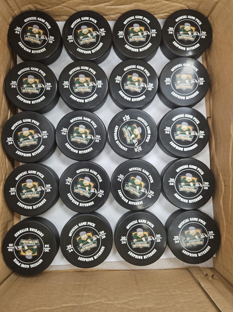 Custom Logo Team Hockey Puck TWO SIDED PRINT - Etsy