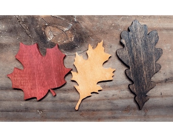 Hand-cut Autumn Leaves Magnets