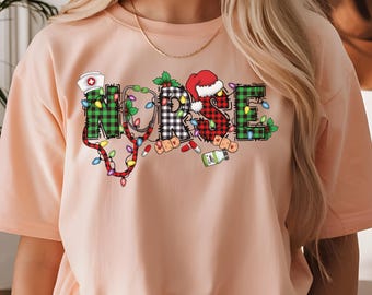 Christmas Nurse Shirt, Christmas Nursing School Shirt, Santa Gift For Nurses, Stethoscope Nurse Tee, Nurse Graduation Gift, , RN Nurse Tee