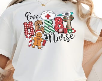 Christmas Nurse Shirt, Christmas Nursing School Shirt, Santa Gift For Nurses, Stethoscope Nurse Tee, Nurse Graduation Gift, , RN Nurse Tee