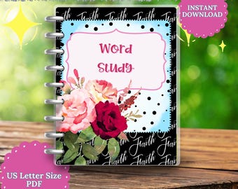 Word Study Worksheet | Bible Study Printable | Scripture Word Analysis | Faith-Based Study Sheet | Digital Download, Printable
