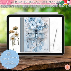 2025 Digital Planner | Dated Digital Planner for GoodNotes, Android, Noteshelf | | 12 Months, Weekly & Daily Planning | Realistic Pages