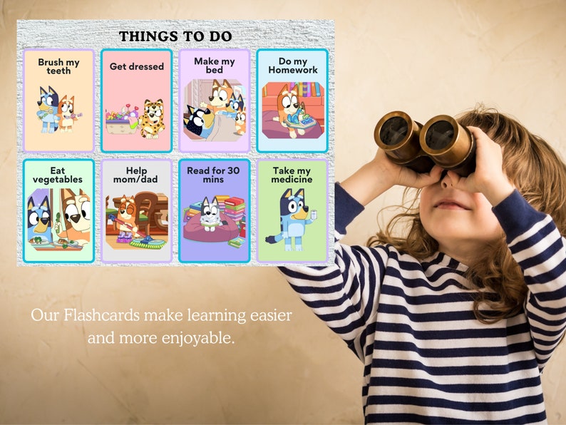 Bluey Daily Routine Chart: Kids Chore & Reward Chart (canva Template ...