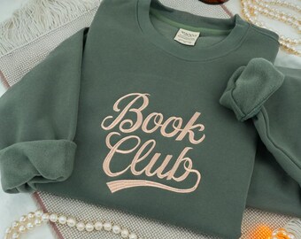 Embroidered Book Club Sweatshirt | Custom Bookish Crewneck