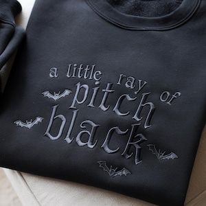 Embroidered A Little ray of Pitch Black Sweatshirt: Dark Humor Sarcasm Shirt
