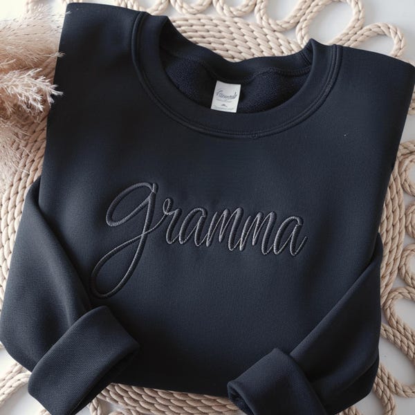 Embroidered Gramma Sweatshirt, Retro Grandma Gift