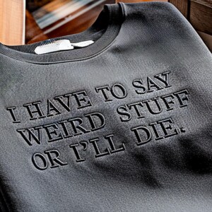 Sudadera bordada, camiseta con cita divertida, camiseta de humor imagen 2