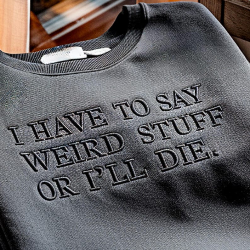 Sudadera bordada, camiseta con cita divertida, camiseta de humor imagen 2
