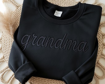Embroidered Grandma Sweatshirt, Gigi Nana Shirt, New Grandma Gift