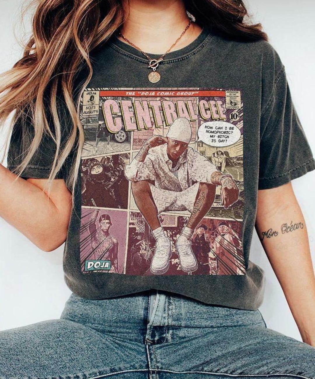 Central Cee Shirt, Central Cee Comic Shirt, Central Cee Rapper Shirt ...