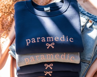 Embroidered Paramedic Sweatshirt, First Responder Gift