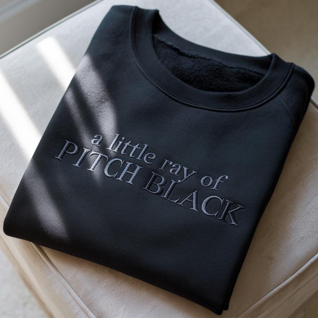 Embroidered Sarcastic Gothic Sweatshirt: Dark Humor Gift
