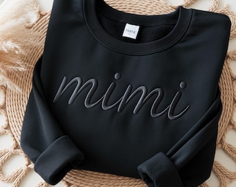 Embroidered Mimi Sweatshirt, Custom Grandma Crewneck