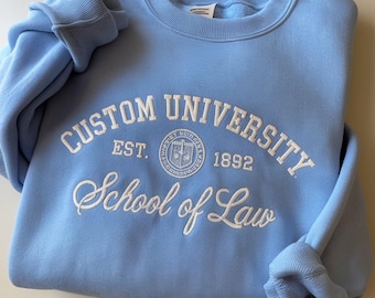 Embroidered Custom College Hoodie: Personalized University Sweatshirt